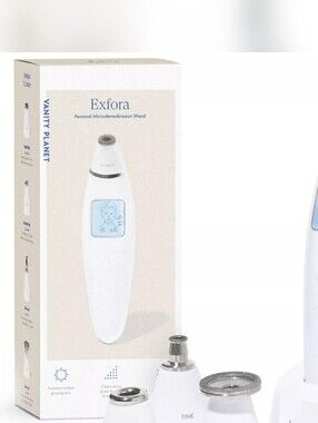 NWT Exfora Personal Microdermabrasion Wand With 4 Heads LCD Screen